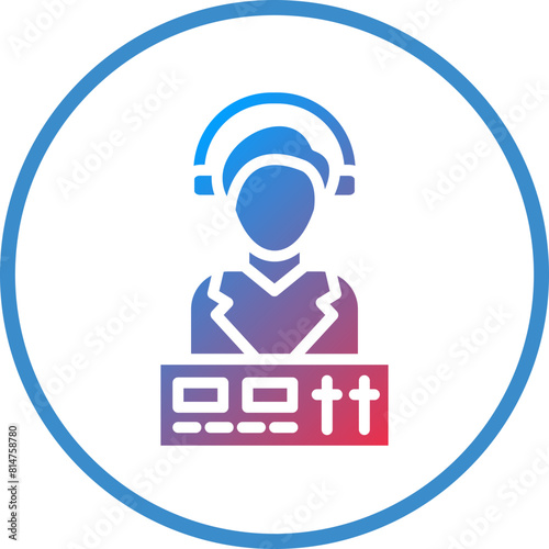 Vector Design DJ Icon Style