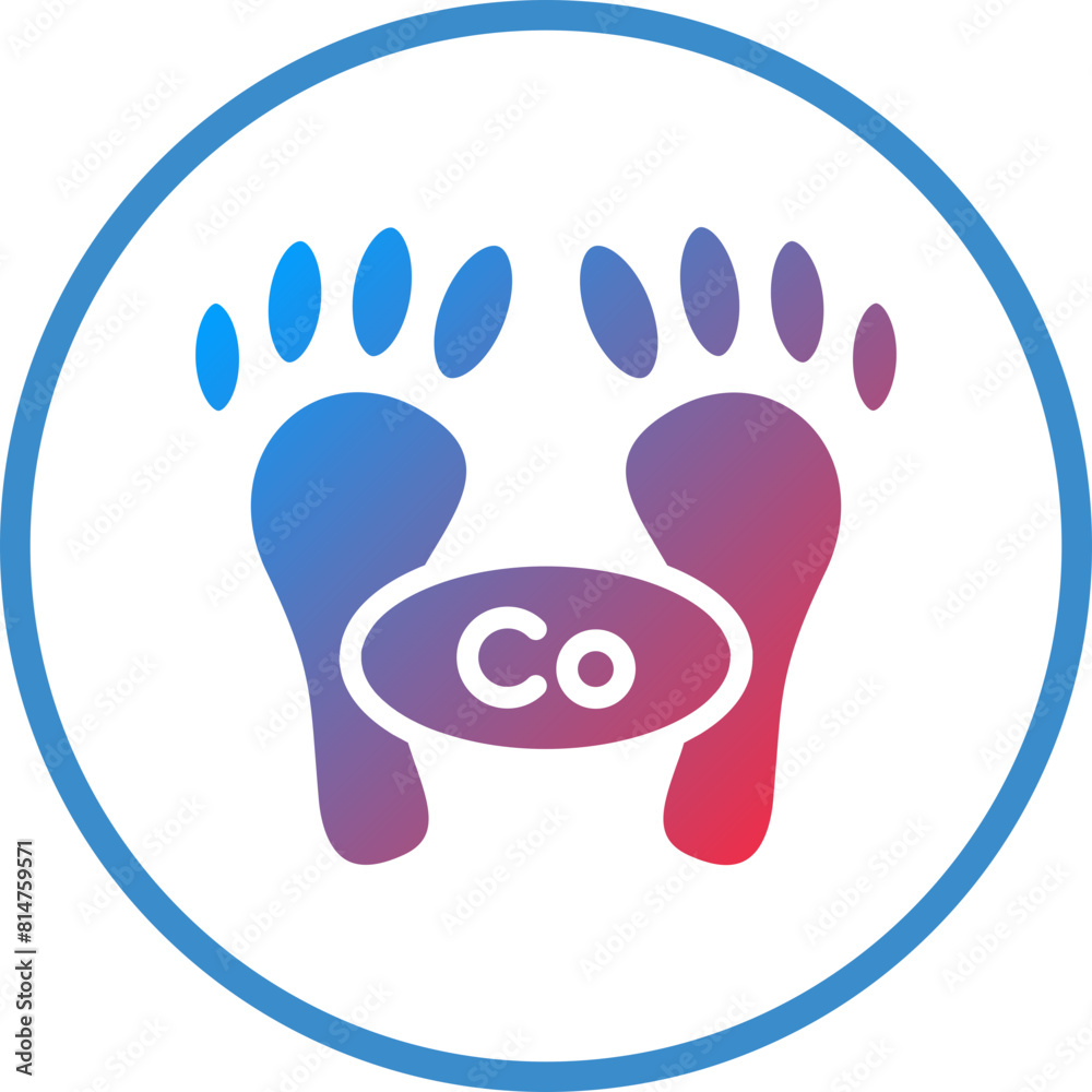 Vector Design Carbon Footprint Icon Style Vector Design Carbon Footprint Icon Style