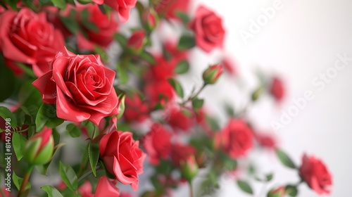 Festive Flowers: Roses on Empty Background for Mother's Day