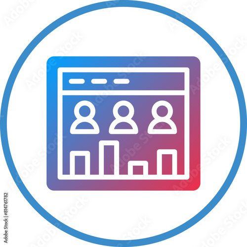 Vector Design Page Visitors Icon Style