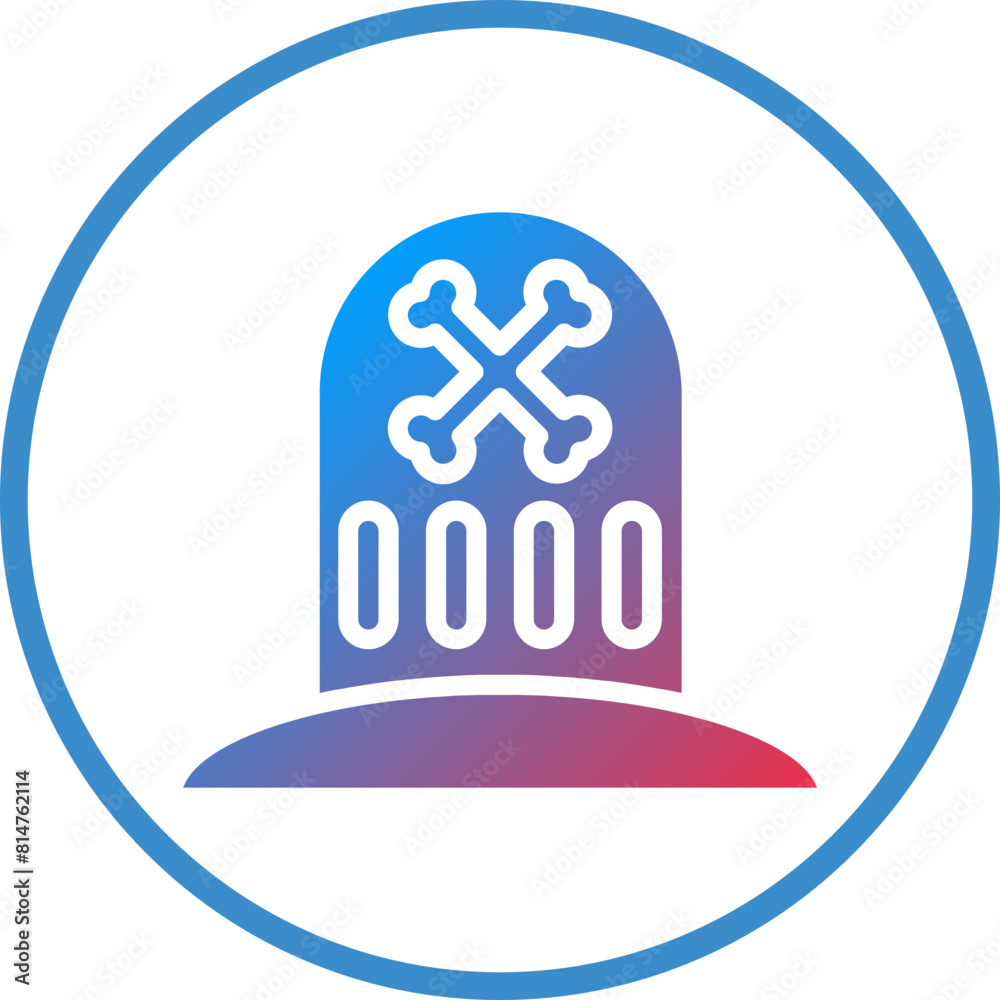 Obraz premium Vector Design Pirate Grave Icon Style