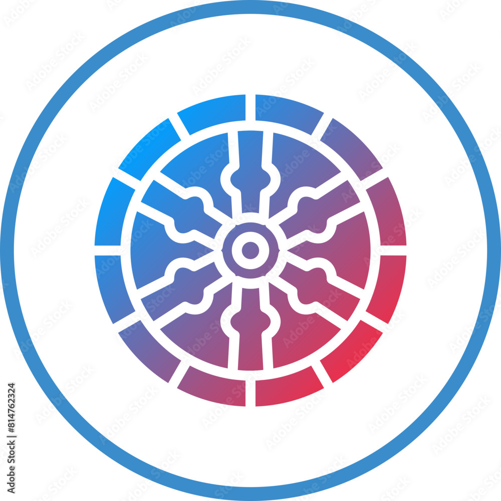 Vector Design Wooden Wheel Icon Style Vector Design Wooden Wheel Icon Style