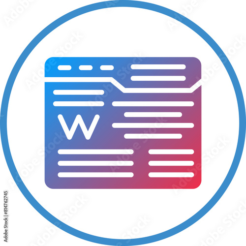 Vector Design Wikipedia Icon Style