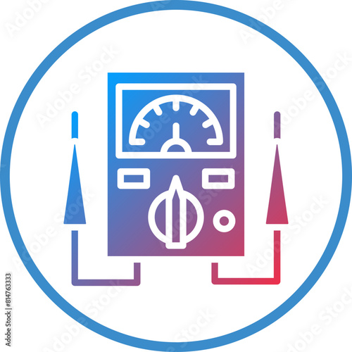 Vector Design Voltmeter Icon Style