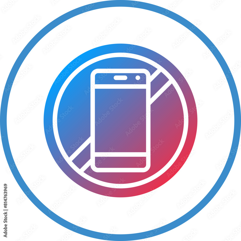 Vector Design No Phone Icon Style Vector Design No Phone Icon Style