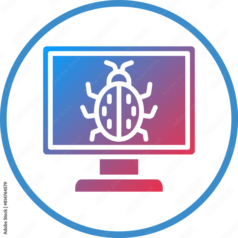 Vector Design Computer Bug Icon Style Vector Design Computer Bug Icon Style