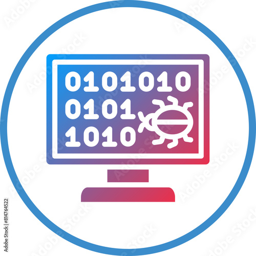 Vector Design Hack Code Icon Style