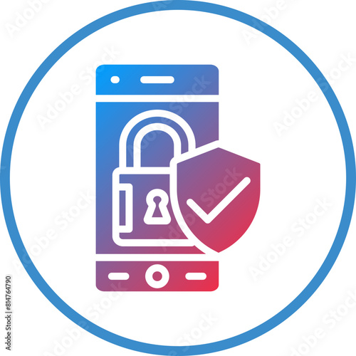 Vector Design Mobile Security Icon Style