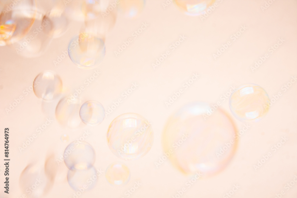 soap bubbles on a pink soap bubbles on a pink