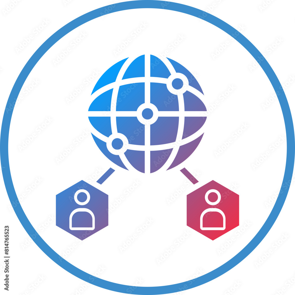Vector Design Global Network Icon Style Vector Design Global Network Icon Style