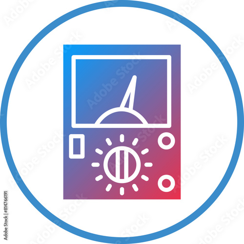 Vector Design Ammeter Icon Style