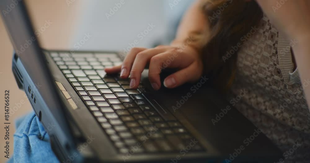 Typing on Laptop Close Up Shot Typing on Laptop Close Up Shot