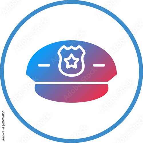 Vector Design Police Hat Icon Style