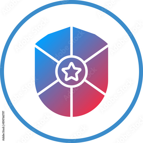 Vector Design Police Shield Icon Style