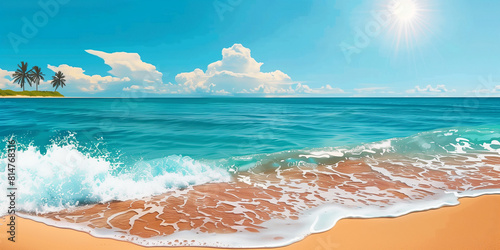 Sunny Serenity: Summer Bliss by the Ocean Coast!