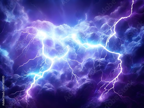 Red and Purple color electricity lightning