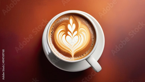 Savor the Moment: Cappuccino vs. Latte in a Cup on a Rich Brown Background