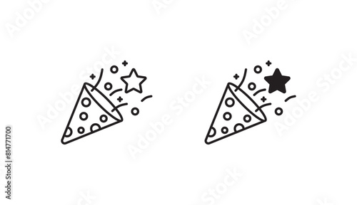 Confetti icon design with white background stock illustration