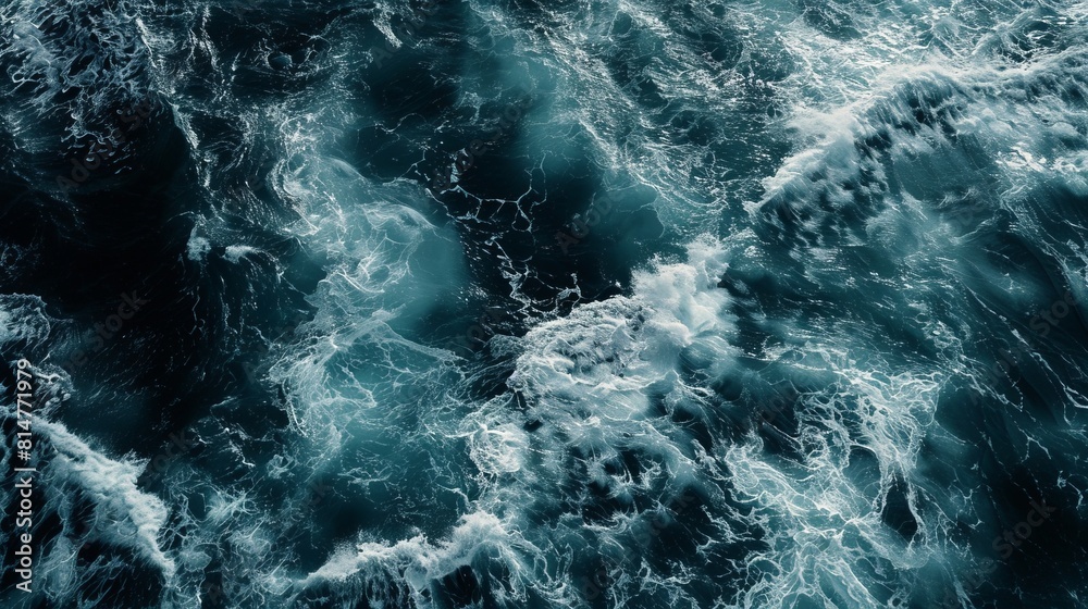 Aerial view to ocean waves. Blue water background. Waves background Aerial view to ocean waves. Blue water background. Waves background