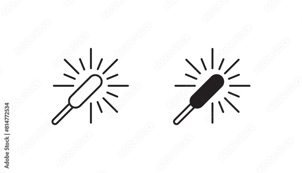 Sparkler icon design with white background stock illustration Sparkler icon design with white background stock illustration