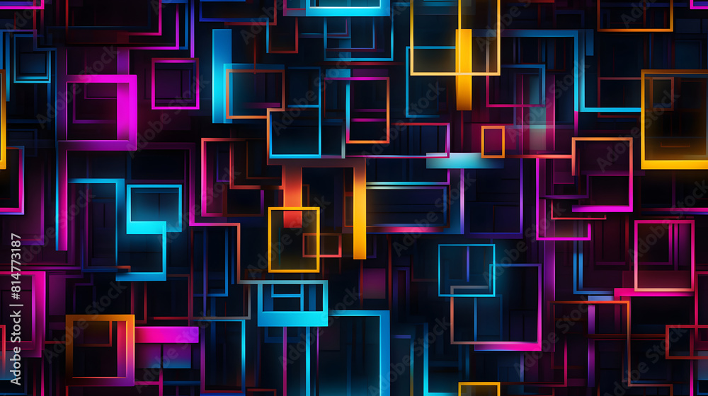 neon rectangles repeating geometric shapes design poster background neon rectangles repeating geometric shapes design poster background