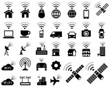 Wi-Fi and radio wave icon collection