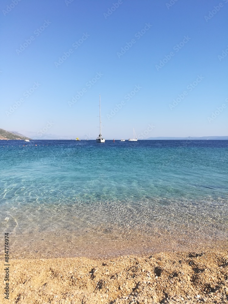 Discovery of the landscapes of Croatia, a country in Eastern Europe on the Adriatic coast in summer