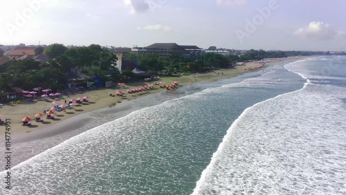 View of the shoreline from above, Bali sea, Indonesia