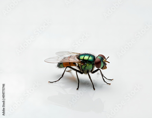 green fly isolated on white background
