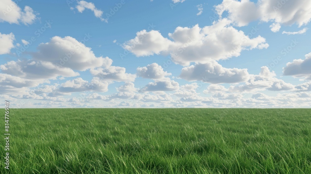 Lush green meadow background, sunny weather