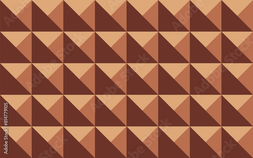 Chocolate background.Geometric pattern in brown. Vector graphic abstract wallpaper.