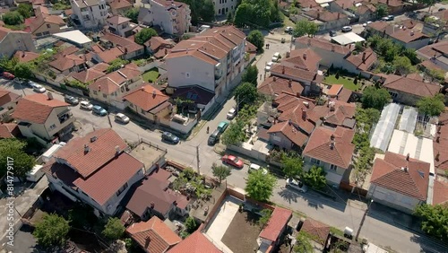 aerial view of area of Kargona Yambol Bulgaria 