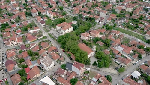 aerial view of area of Kargona Yambol Bulgaria 