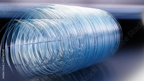 渦を巻きながら進む糸