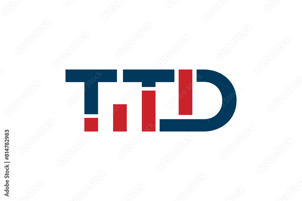 T D initial letter logo financial diagram icon T D initial letter logo financial diagram icon