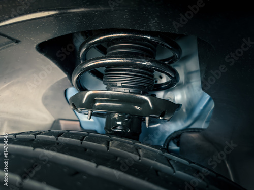 shock absorber strut with coil spring, suspension system of modern car