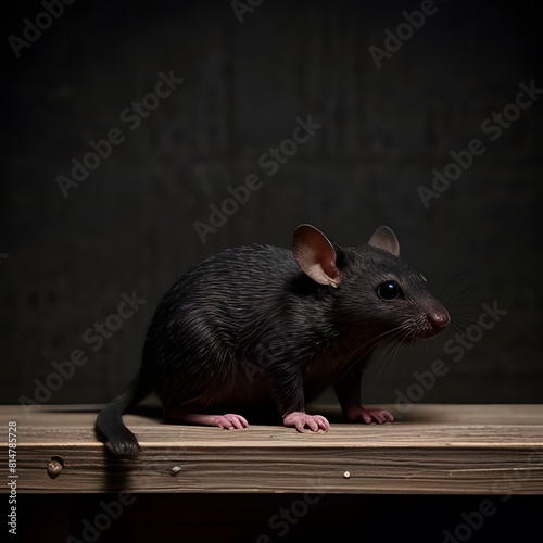 The black rat (Rattus rattus), also known as ship rat, roof rat, or house rat. photo