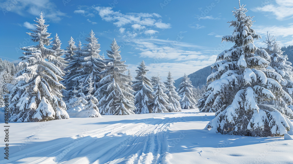 Snow-Covered Pine Trees