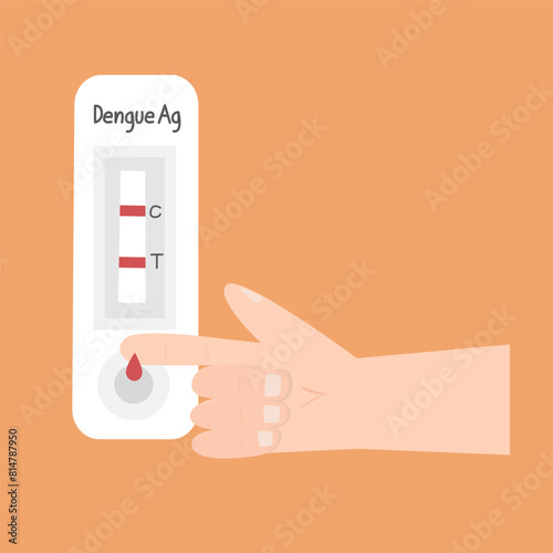 dengue test. dengue ferver disease from mosquito bite concept