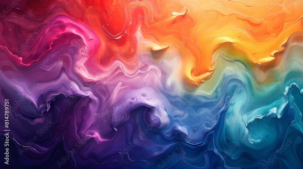 Colorful waves acrylic painting background Colorful waves acrylic painting background
