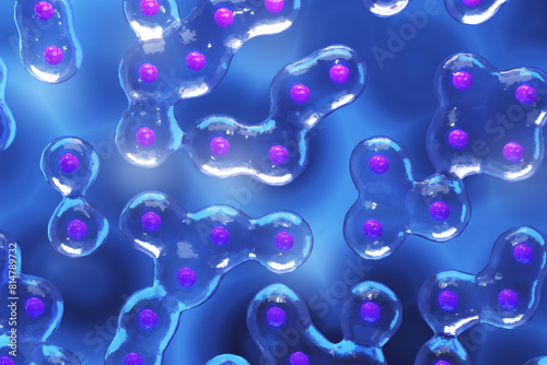 3d rendering of dividing cells or Mitosis