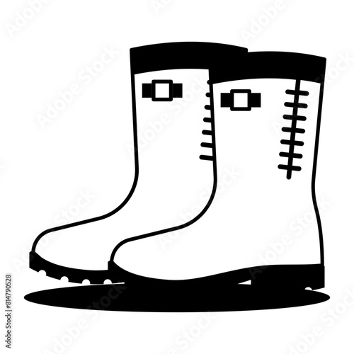 Occupational protective footwear vector icon design, Labor Day Symbol, 1st of May Sign,  International Workers Day stock illustration, Steel toe work shoes concept