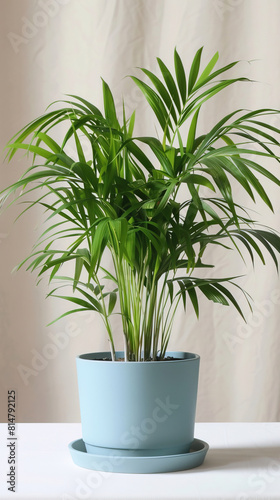 decorative house plants. indoor parlor plants in a pot with plain background