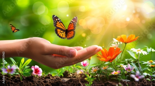 Harmony  a sustainable utopia where humans and nature thrive in perfect balance and coexistence