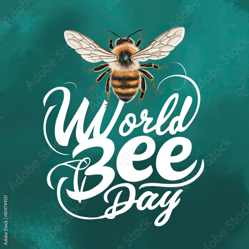 
World Bee Day, Illustration, World Bee Day poster, bee day, International Bee Day. World bee day banner, bee day poster, Happy World Bee Day, cartoon World bee day vector, banner, poster, post. 