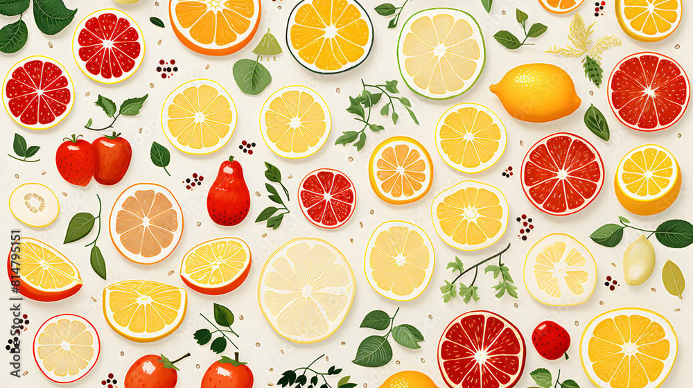 Digital modern fruit minimalist illustrator abstract graphic poster background Digital modern fruit minimalist illustrator abstract graphic poster background