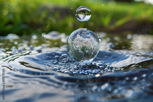 Wallpaper Mural Earth protection. water conservation and global environment sustainability concept Torontodigital.ca