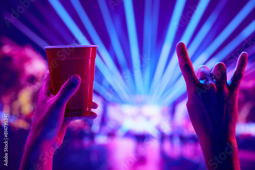 Canvas Print Rock and roll live concert event