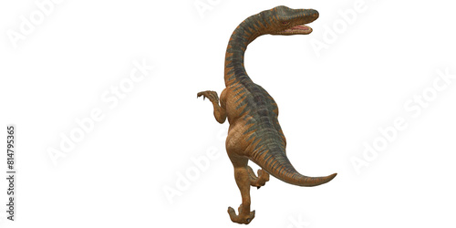 Velociraptor Dinosaur isolated on a Transparent Background