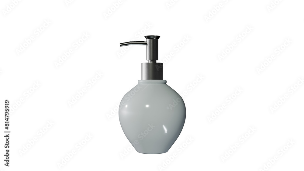 a white liquid dispenser with a black top a white liquid dispenser with a black top